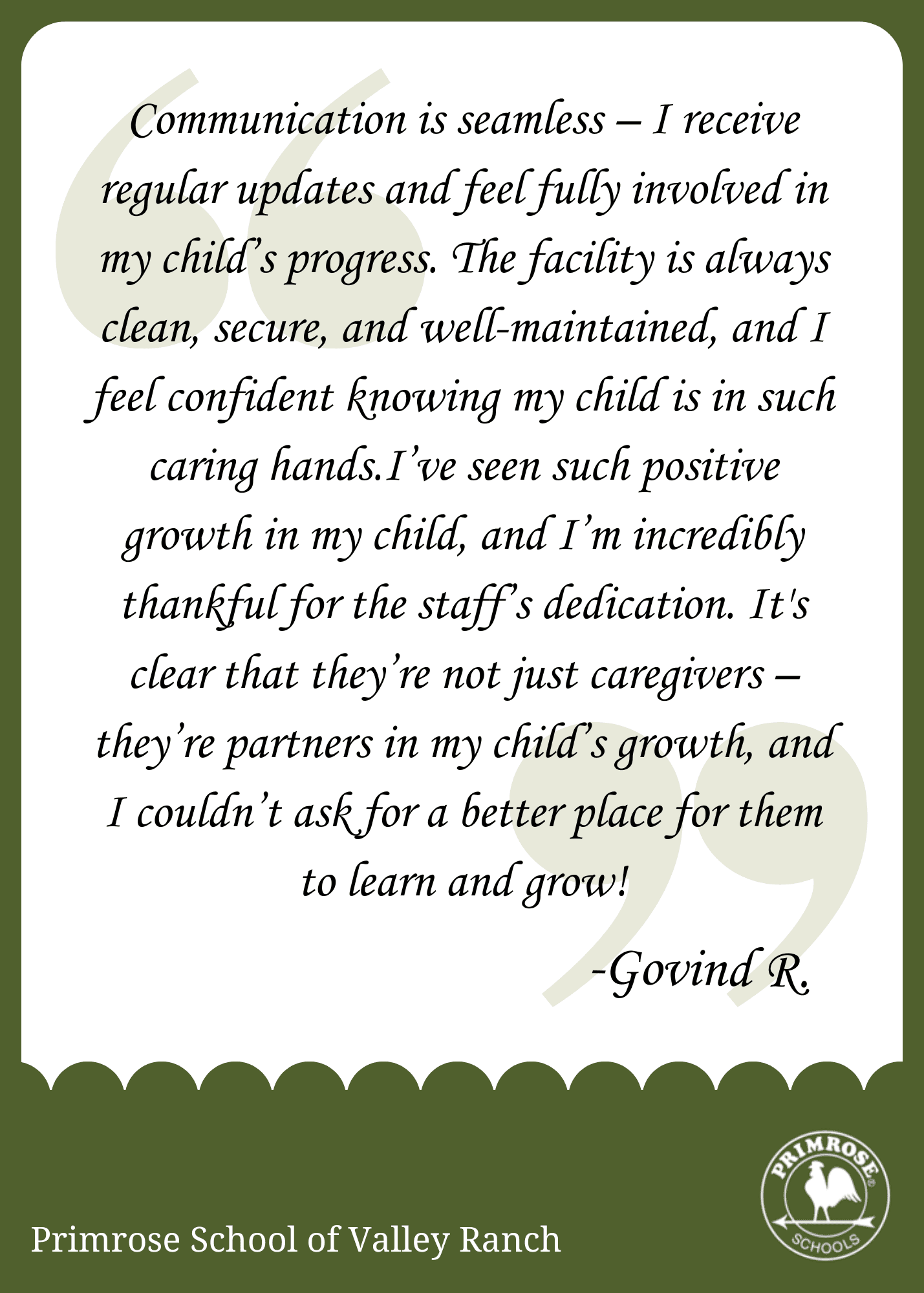 Parent Testimonial