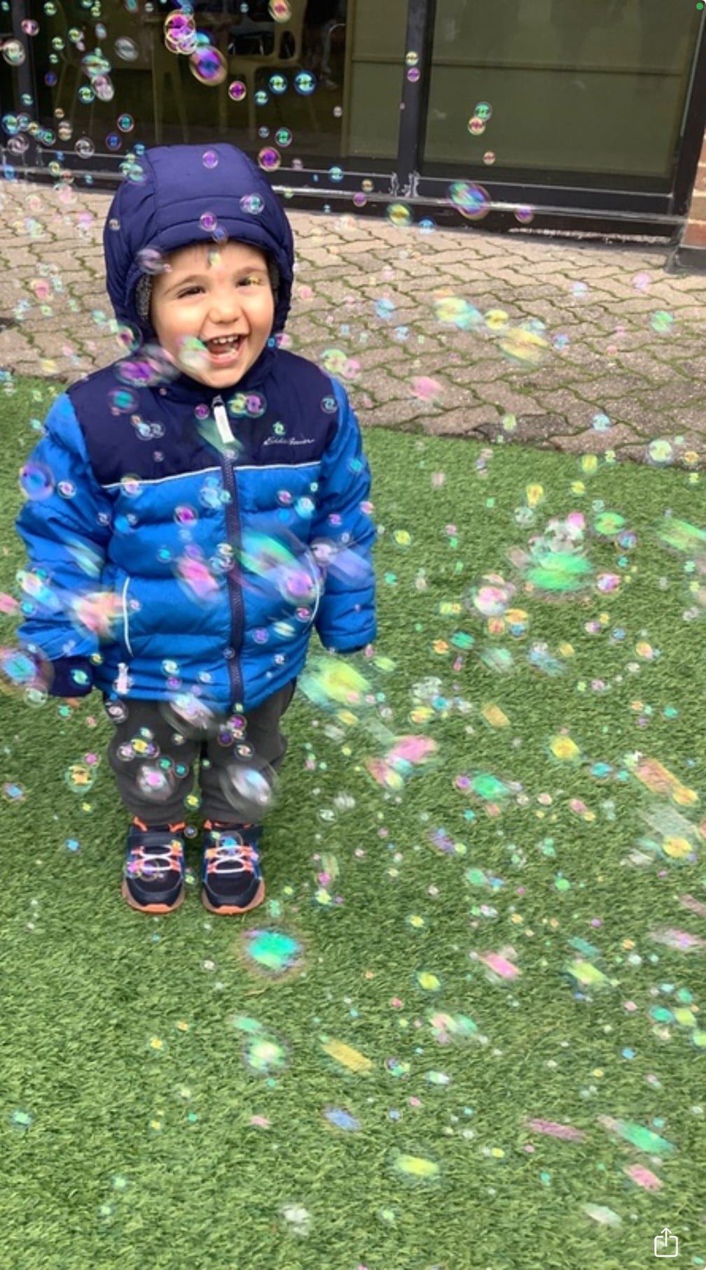 Chasing bubbles and big smiles!