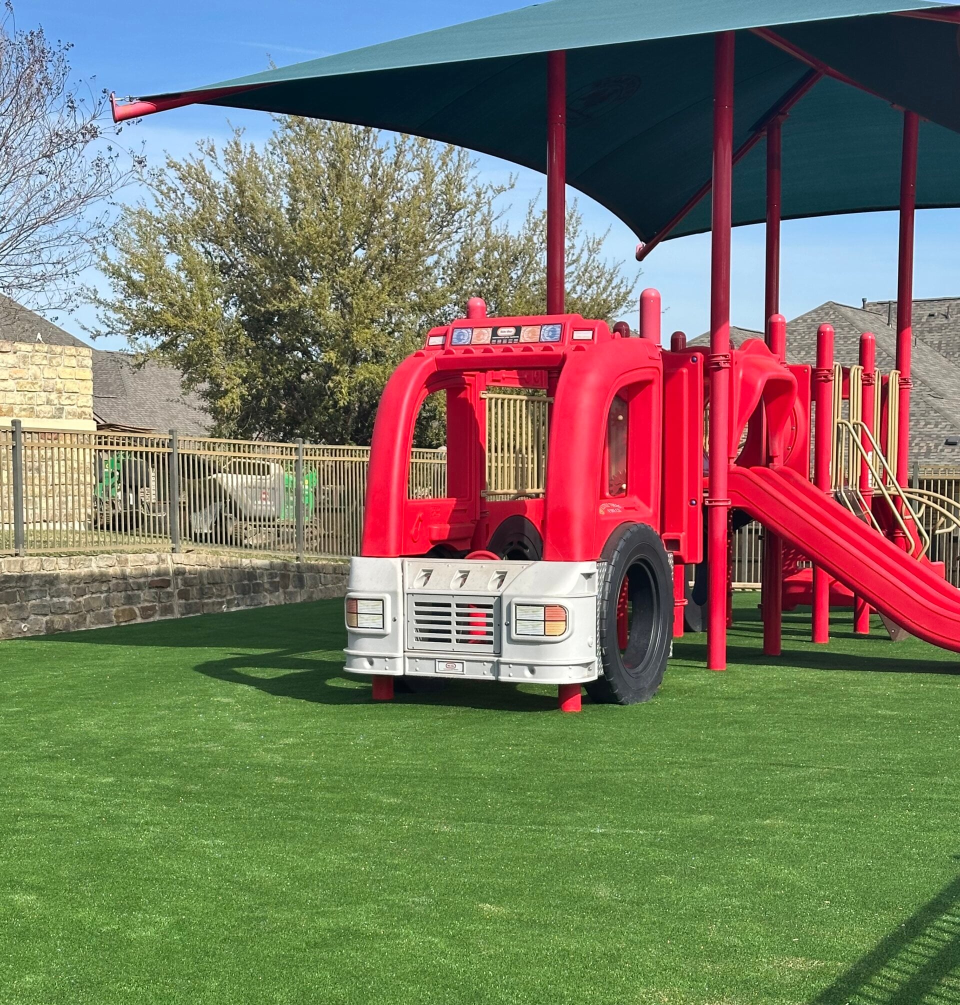 Primrose preschool of Lantana firetruck slide