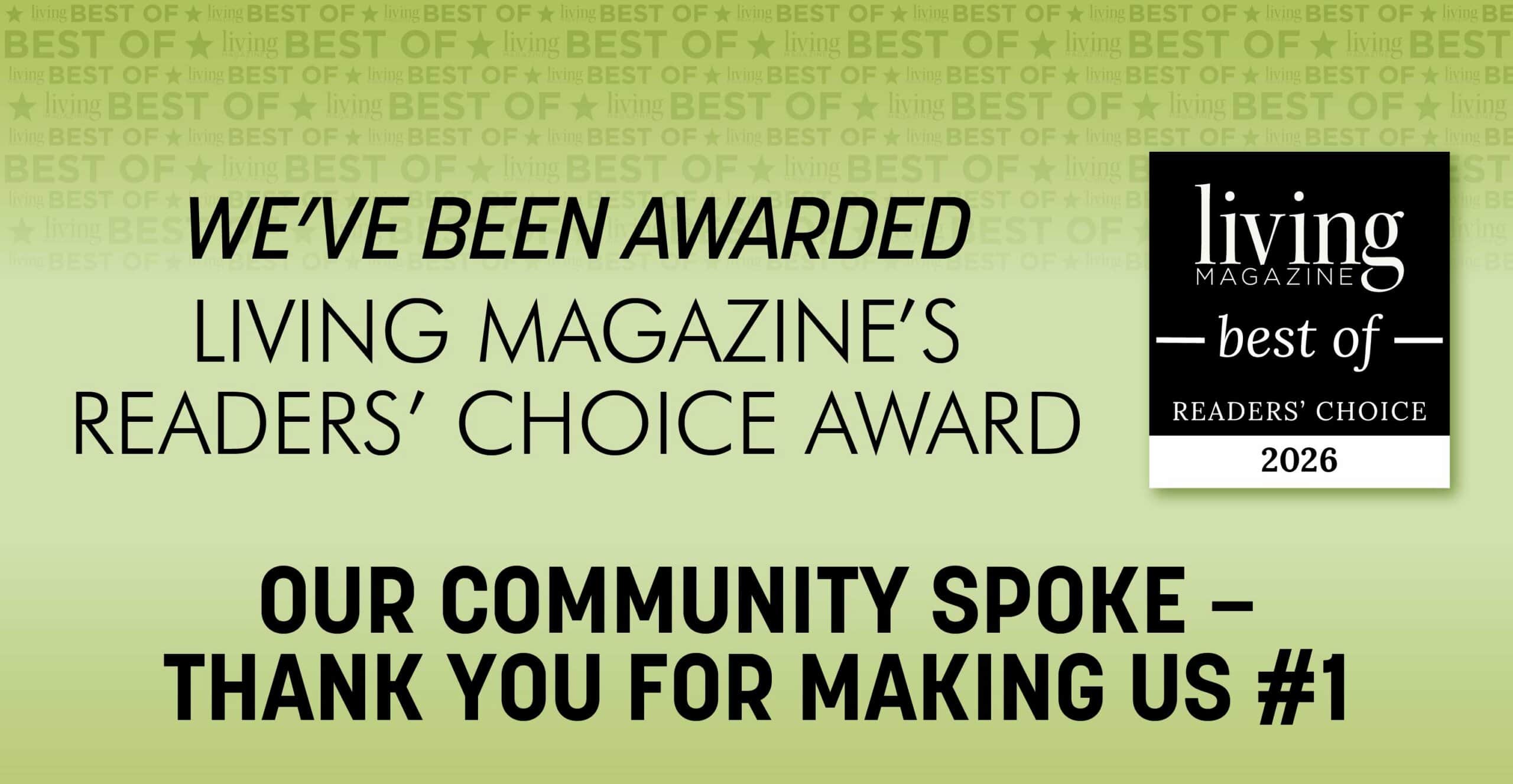 Primrose School of Sterling Ridge 2026 Living Magazine Readers’ Choice Award winner