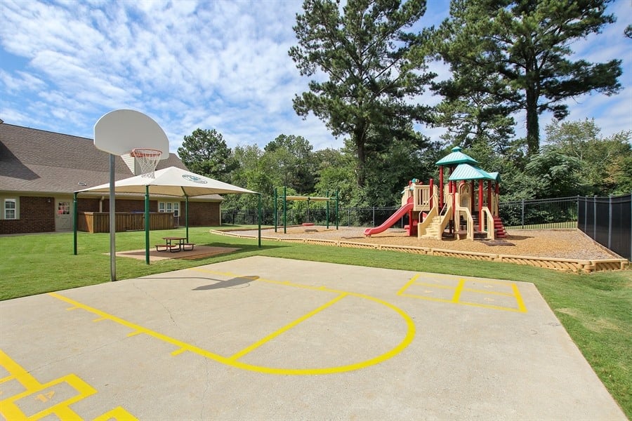 Pre-kindergarten playground at Primrose School of Harmony on the Lakes