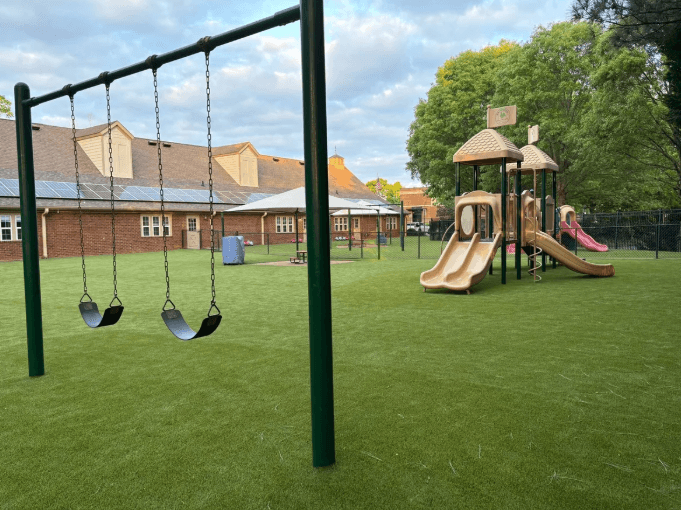 Preschool playground at Primrose School of Harmony on the Lakes