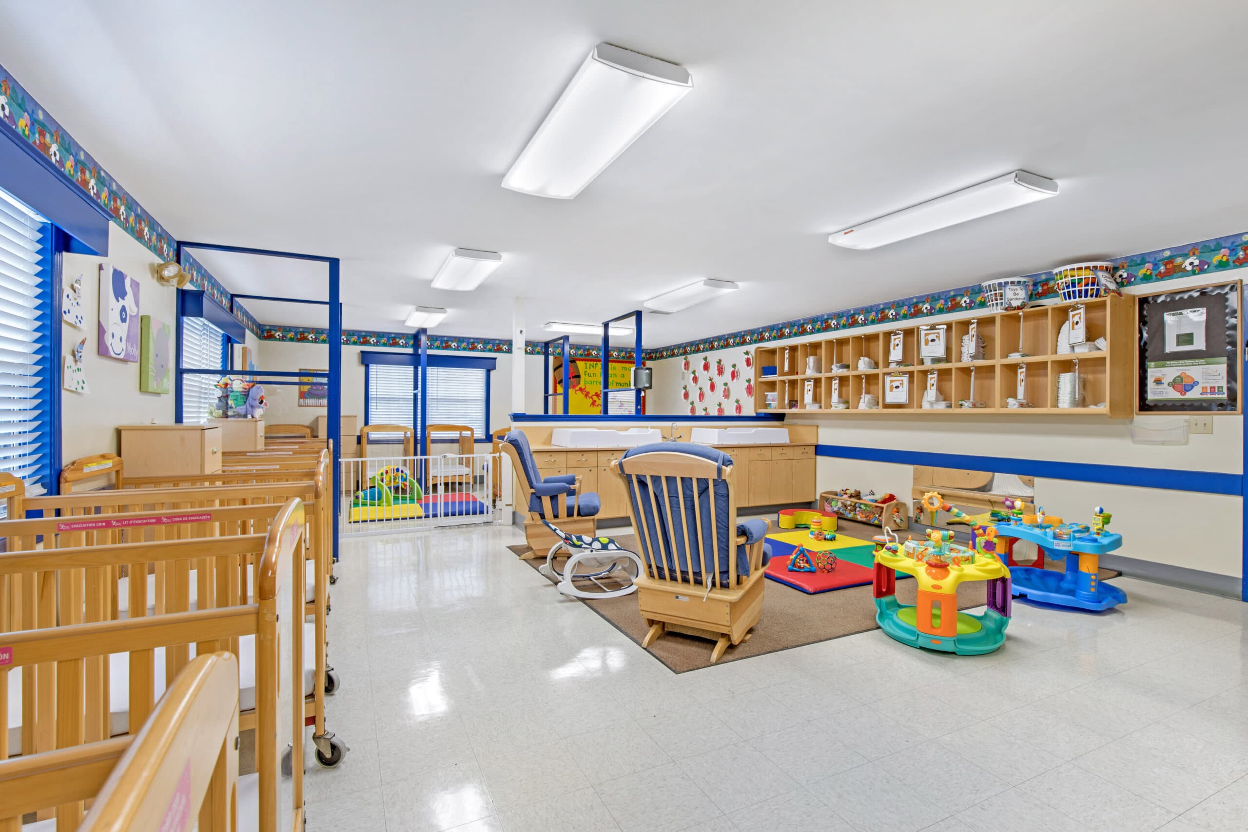 daycare room for infants at Primrose School of Roswell North