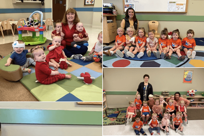 various classes smiling together