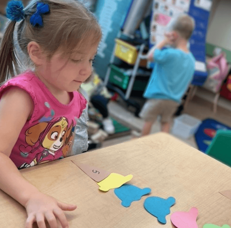 photo of child counting