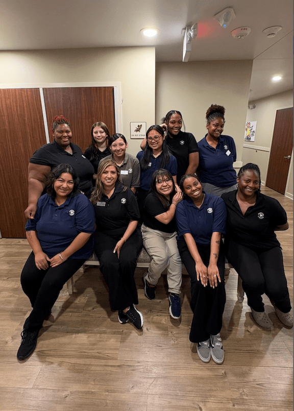 preschool teachers smiling