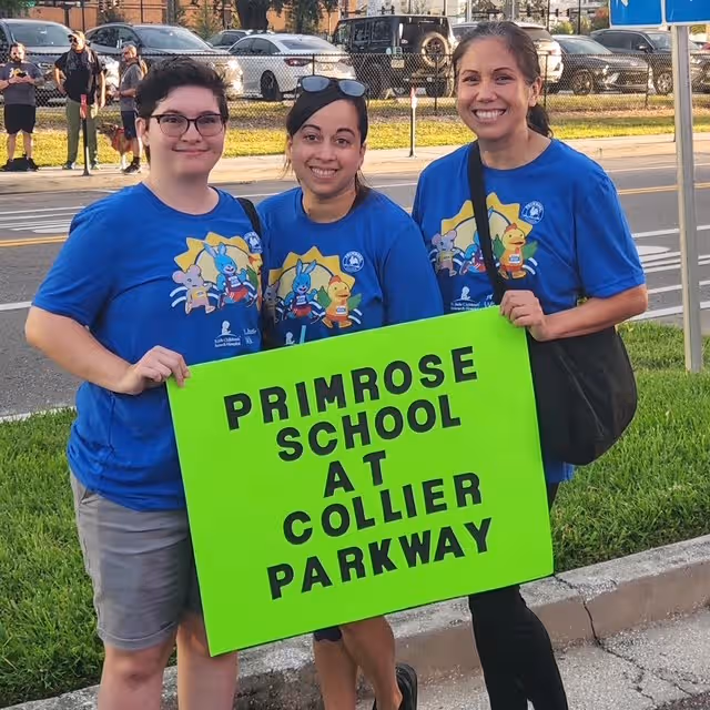 Primrose Schools Tampa St. Jude Walk supporting Childhood Cancer Awareness, preschool community events, family engagement, and early education fundraising