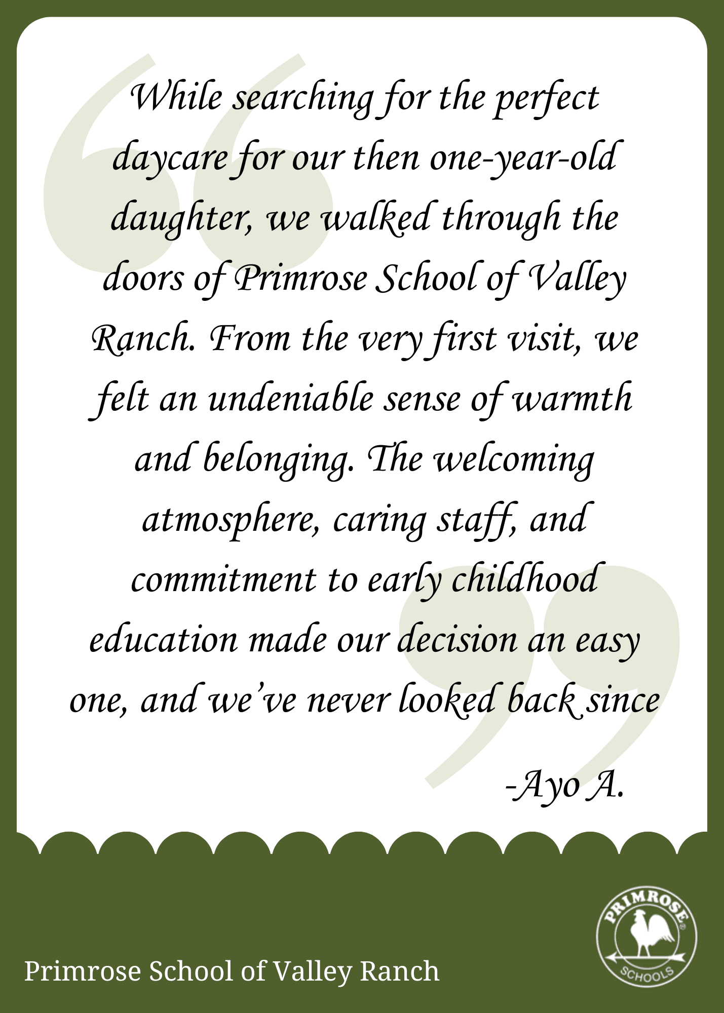Young Toddler Testimonial