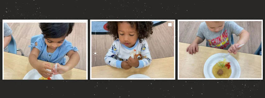 Pictures of Kids making tostadas