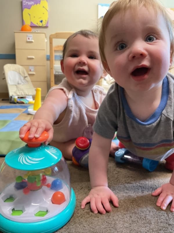 Babies are excited and interested