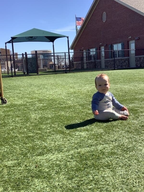 Infant on playground