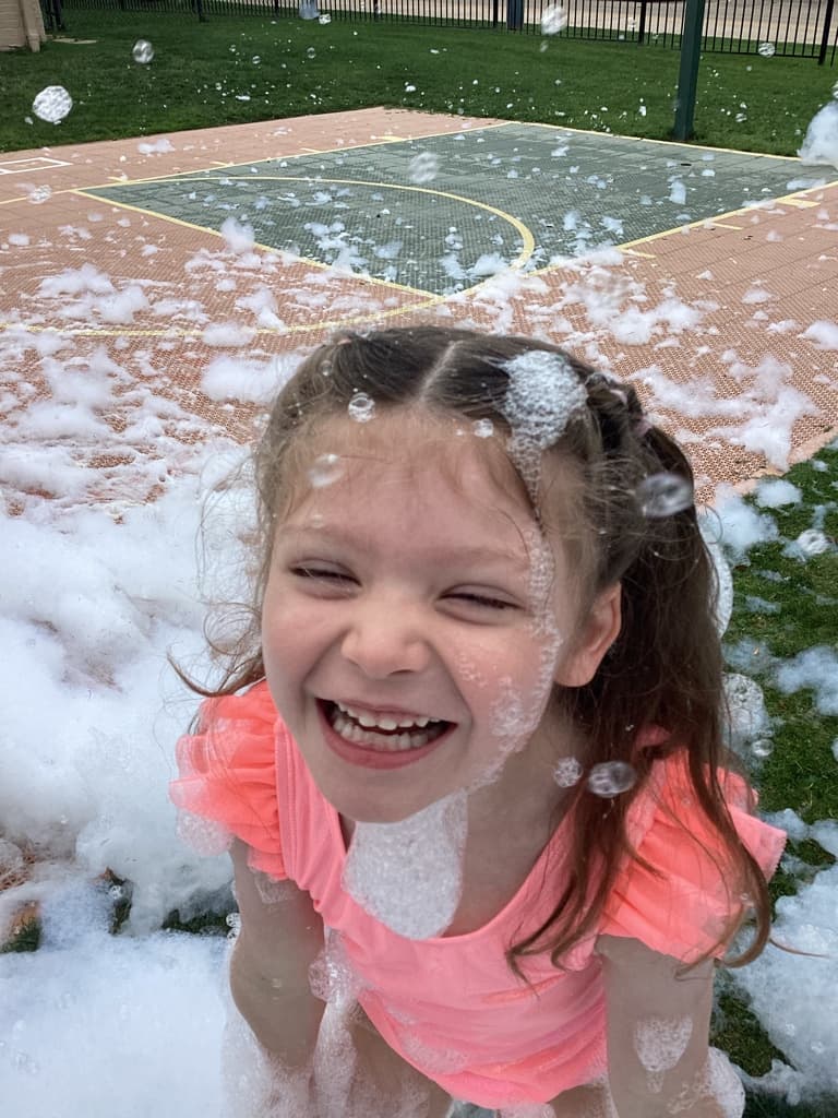 splash day, preschool, daycare, foam party