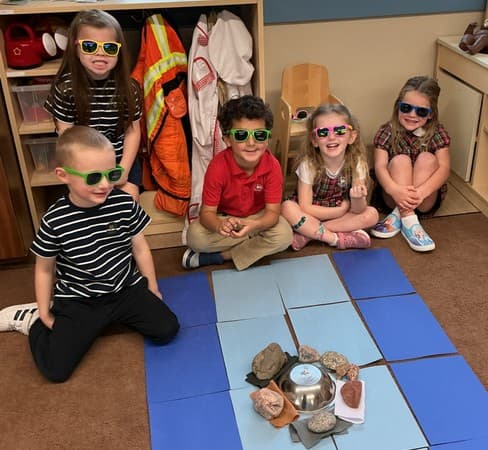 Children learning and practicing outdoor safety while at Alliance preschool