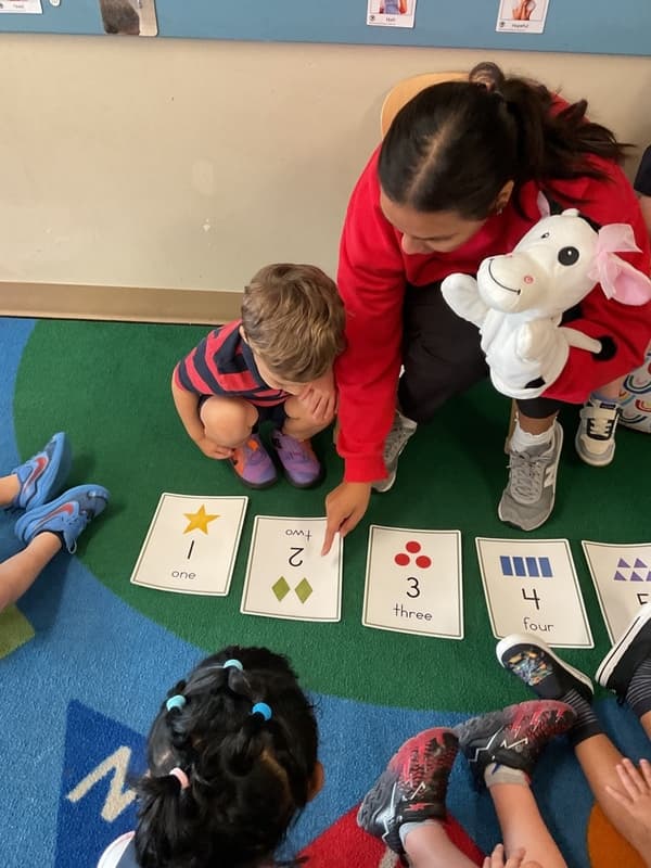 preschool threes learning circle time small group writing math science steam stem technology fun loving caring