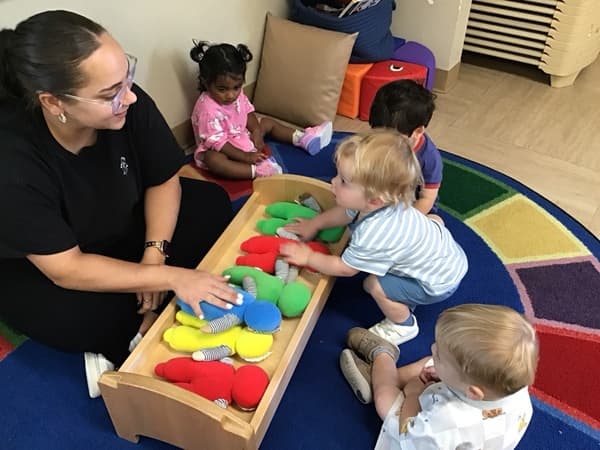 happy playing safe baby led fun caring nurture