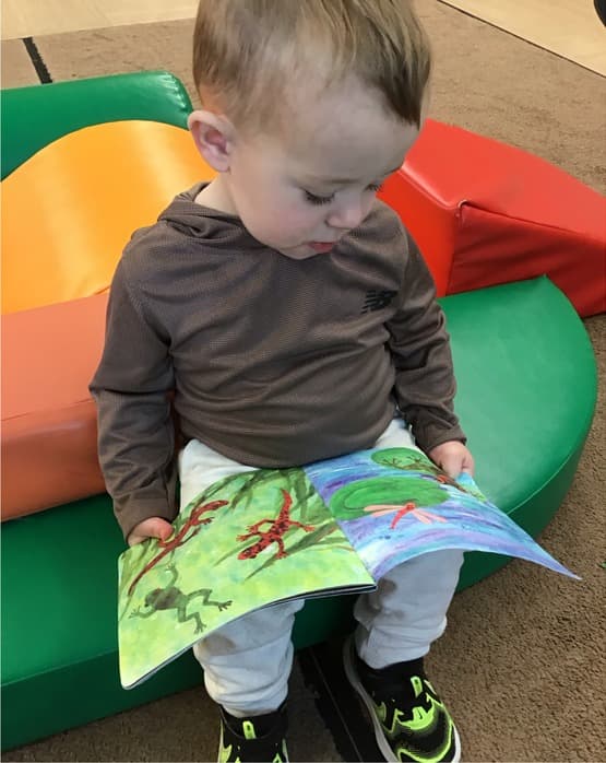 A child reading a book
