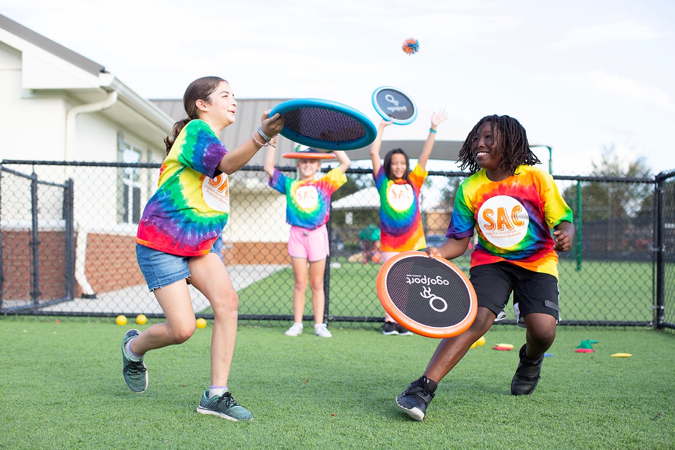 older students playing game at recess