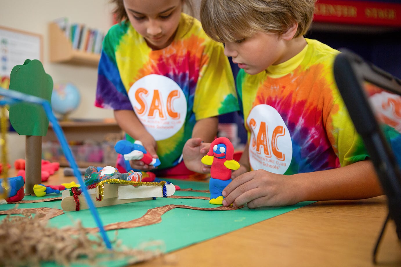 two students working on a stem project