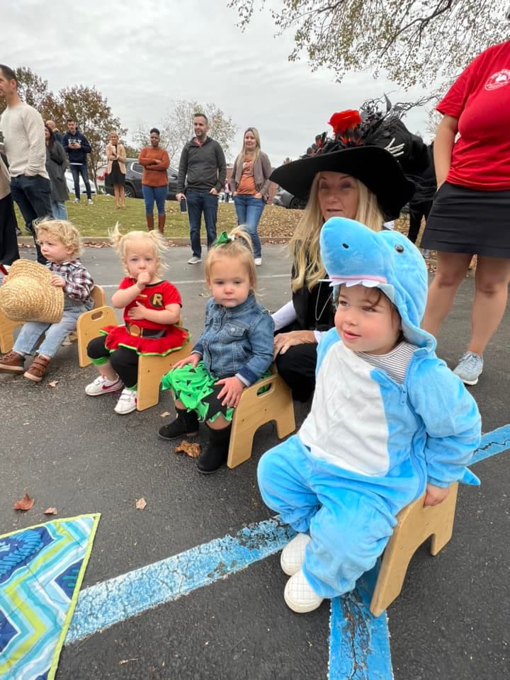 toddlers dressed up for halloween in costumes