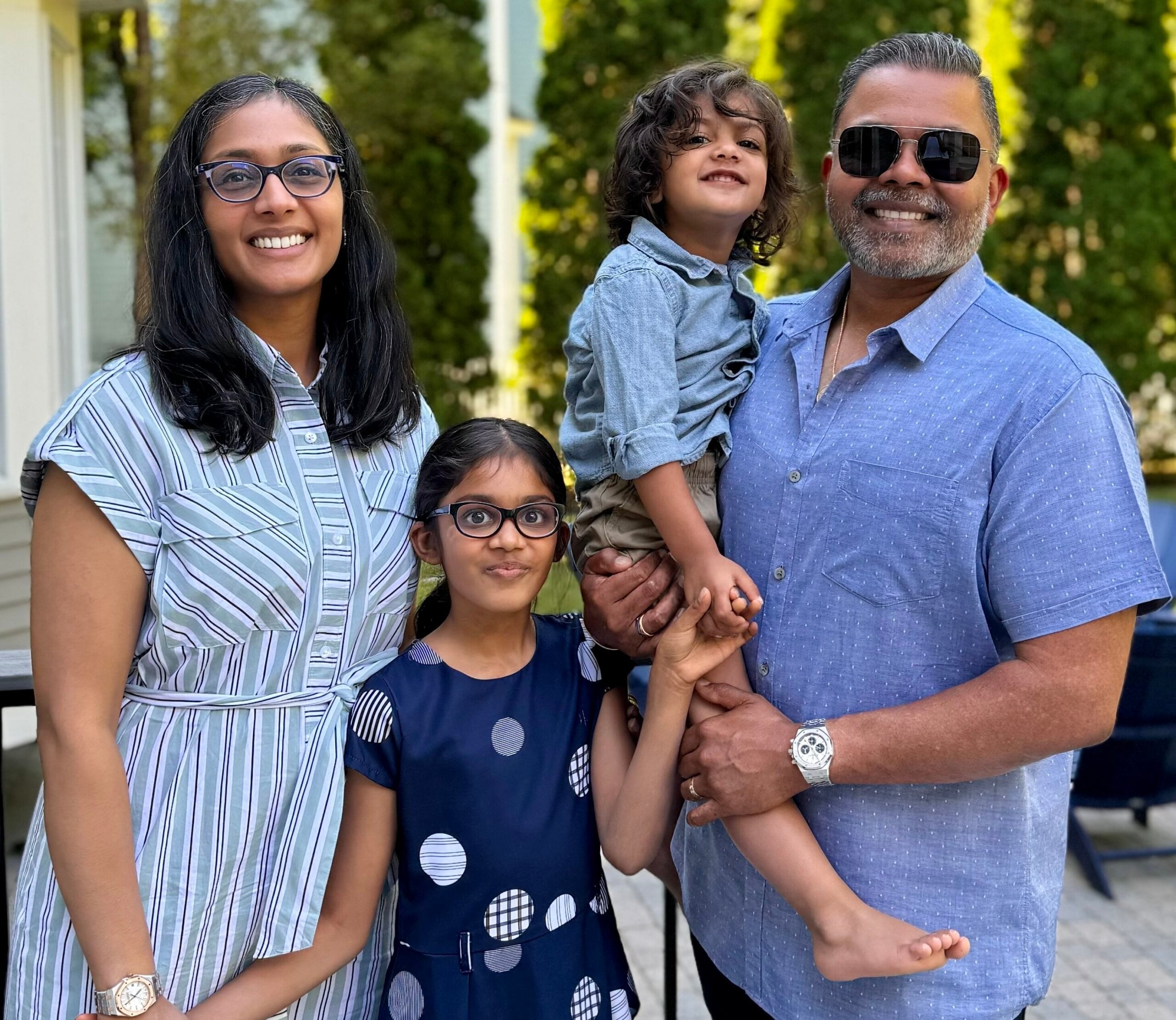 Urvi and Beau Athia with their children