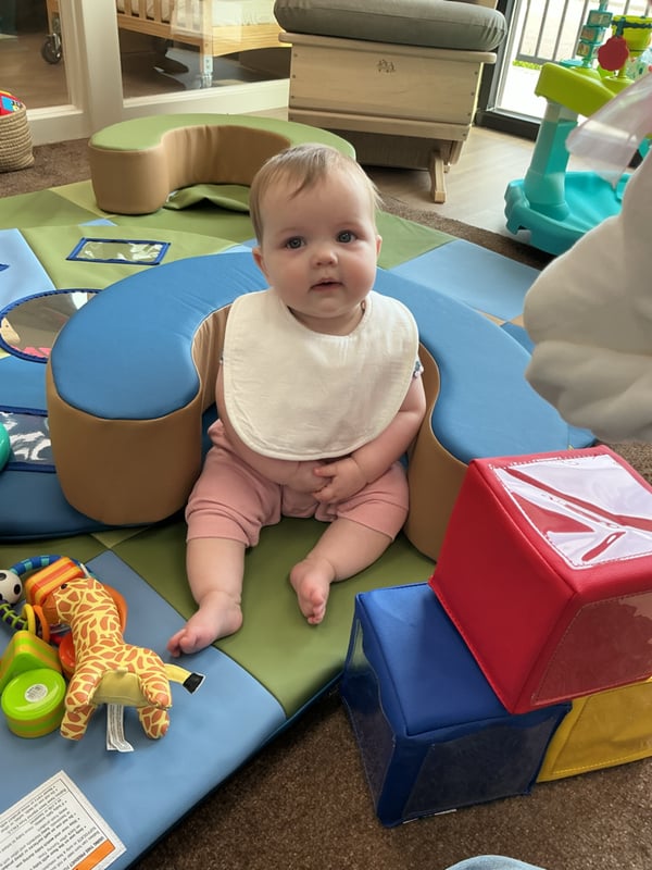 Primrose School of Clintonville infant student engaging in Wonder Time