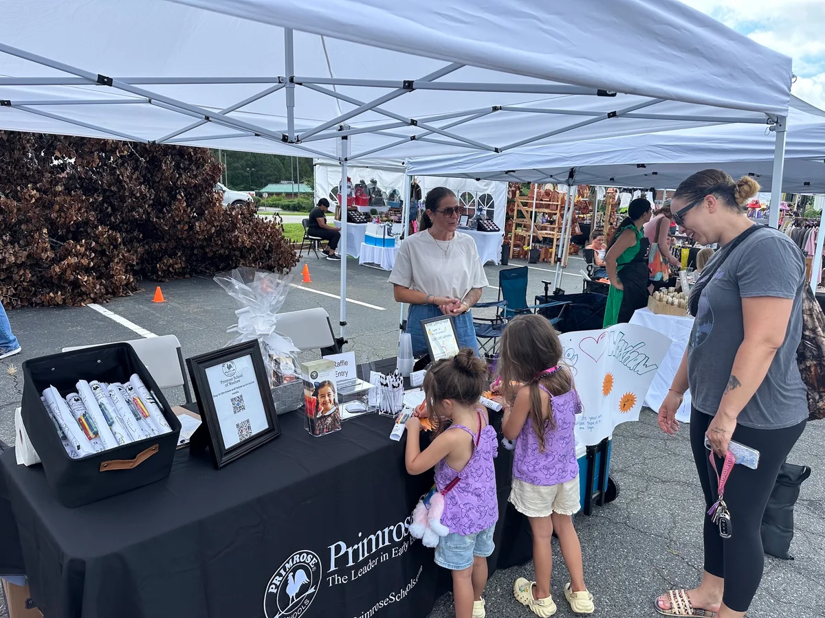Primrose waxhaw team engaging with kids