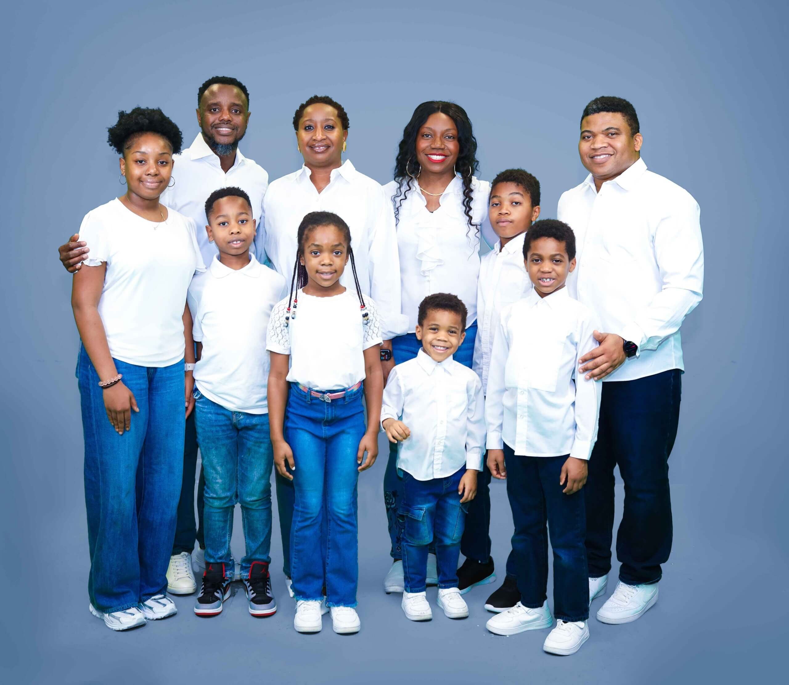 Franchise owners with their respective families