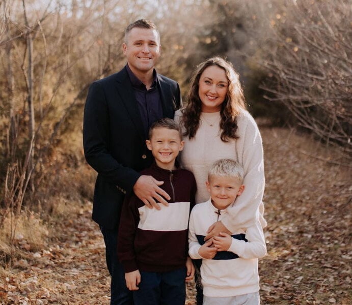 Primrose School of Legacy's owners, The Stichler Family. Pictured here with their two children.