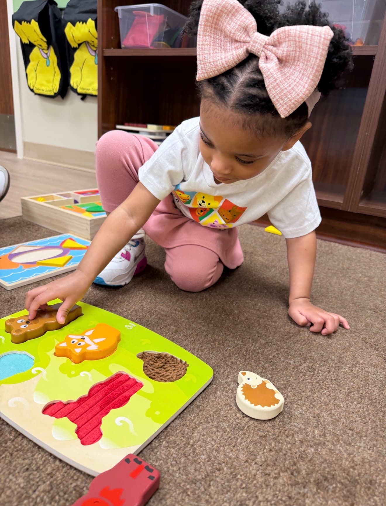 girl working on a puzzle