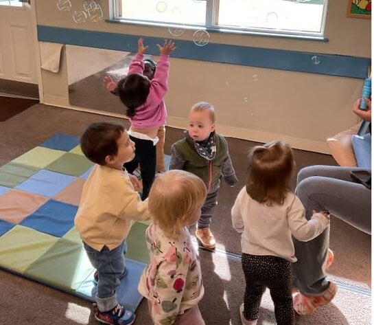 Bubble time with friends