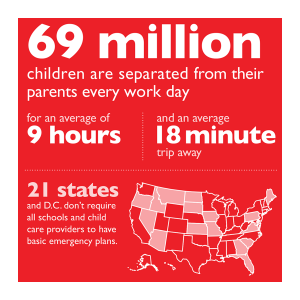 Map Infographic describing children are separated from their parents