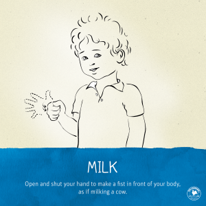 Milk sign language