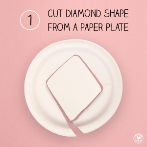 diamond shaped cut out of cardboard