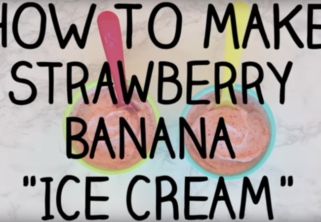 Snacktivity: Strawberry Banana “Ice Cream”