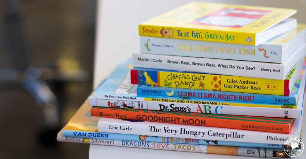 A stack of Primrose recommended books for summer reading