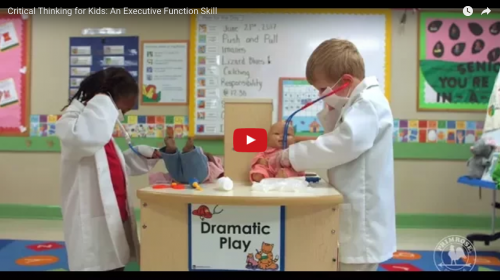 Primrose students practicing critical thinking skills through dramatic play