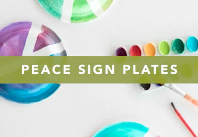 Martin Luther King, Jr. Day peace sign plate craft