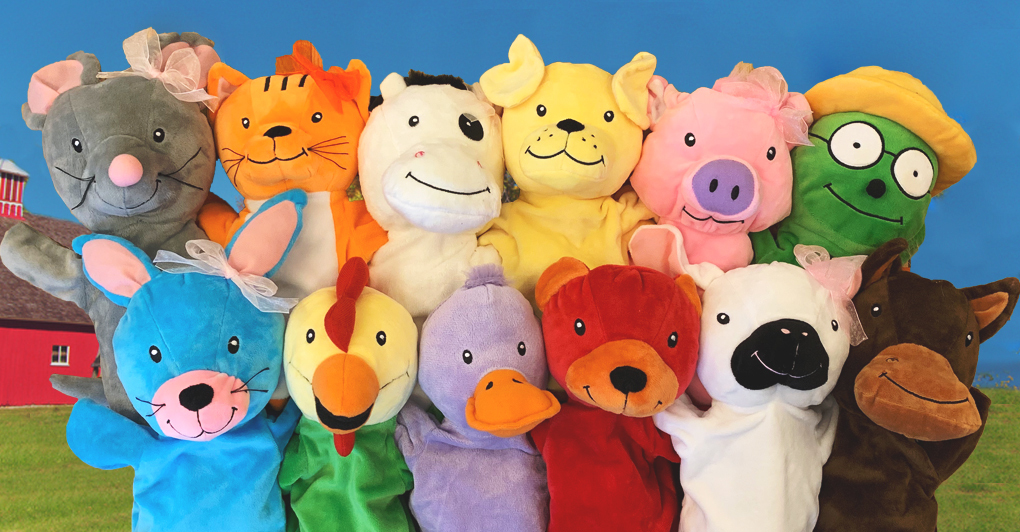 Group shot of Primrose Friends puppets