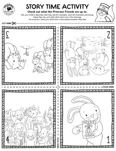 Og's illustrated build-a-book template with bunnies